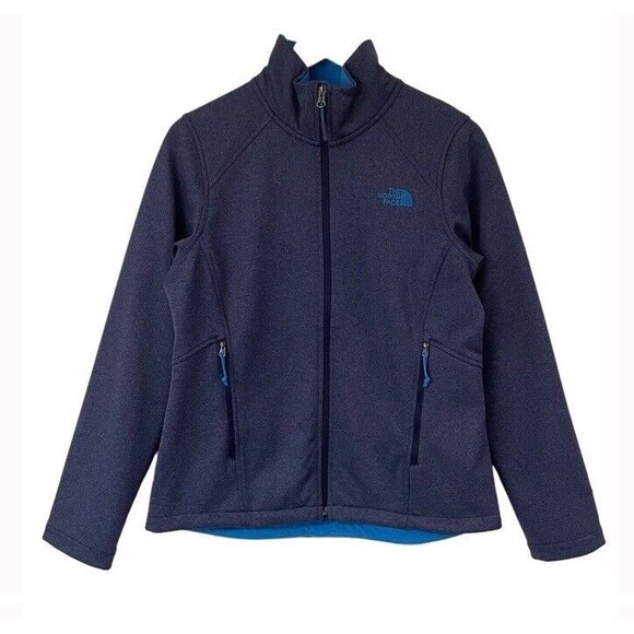 The North Face Jacket Blue Canyon Wall Lined Zipper Pockets Mock Neck Medium EUC - Picture 1 of 10